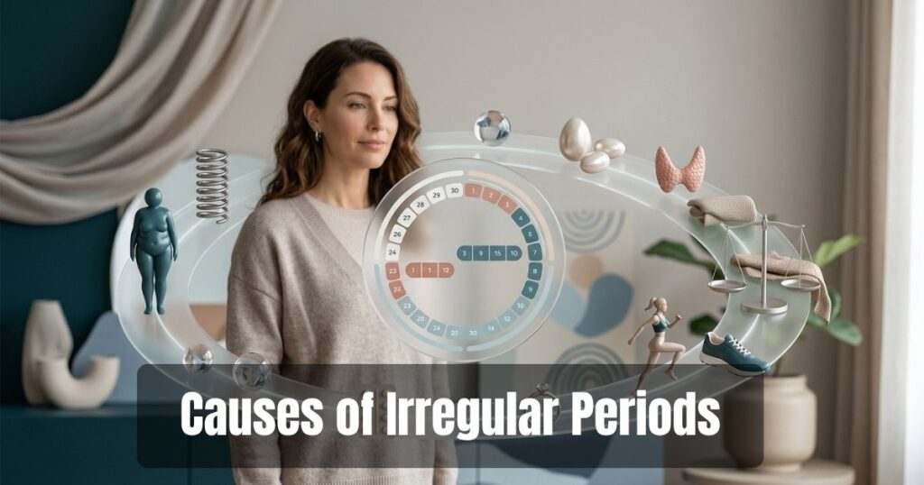 Factors that can contribute to irregular menstrual cycles
