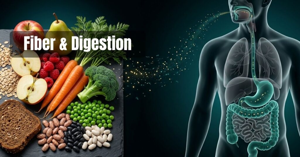 Fiber-rich fruits and vegetables supporting healthy digestion