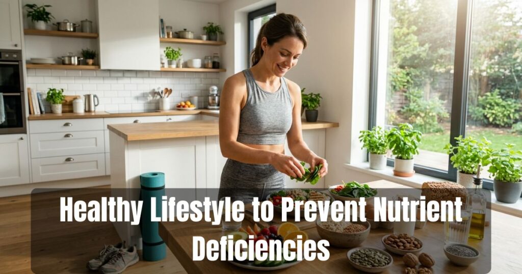 Healthy lifestyle habits that help prevent nutrient deficiencies.